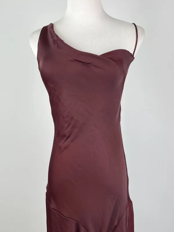 NWOT Farm Rio Ruffled Sleeveless V-Neck Maxi Dress Burgundy Size M - Image 7