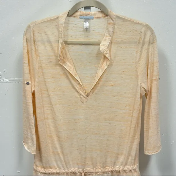 Eberjey Loungewear Pajama Cropped‎ Sleeve Mini Dress Tunic Lightweight Small - Image 3