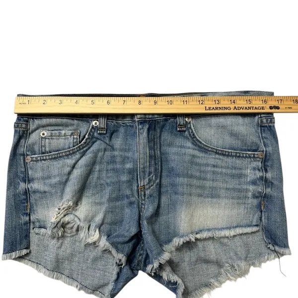 Rag & Bone Distressed Denim Shorts - Image 7