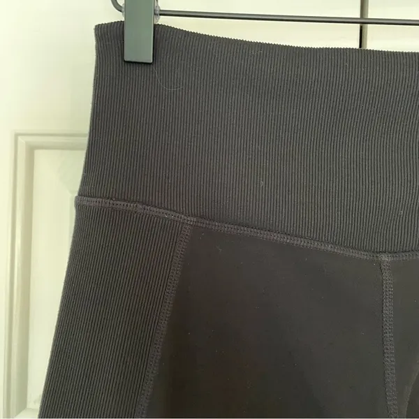 Athleta Elation Hybrid Tights Leggings Black Sz Small Ribbed High Rise - Image 11