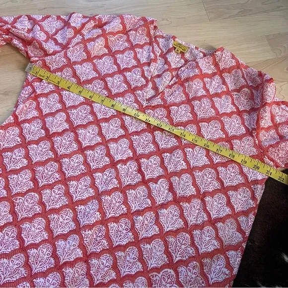 ROLLER‎ RABIT Red Patterned Cotton Tunic Top Size Medium - Image 4