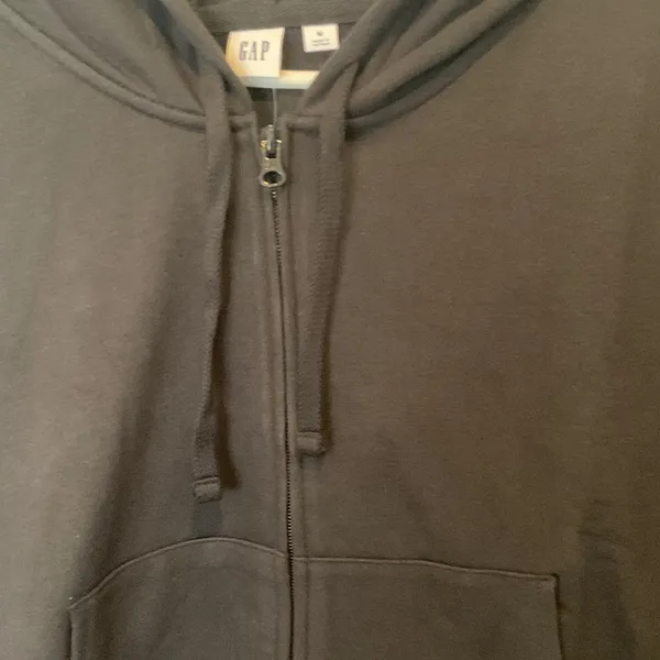 GAP Hooded Black Crop Sweater, NWT, size M - Image 4