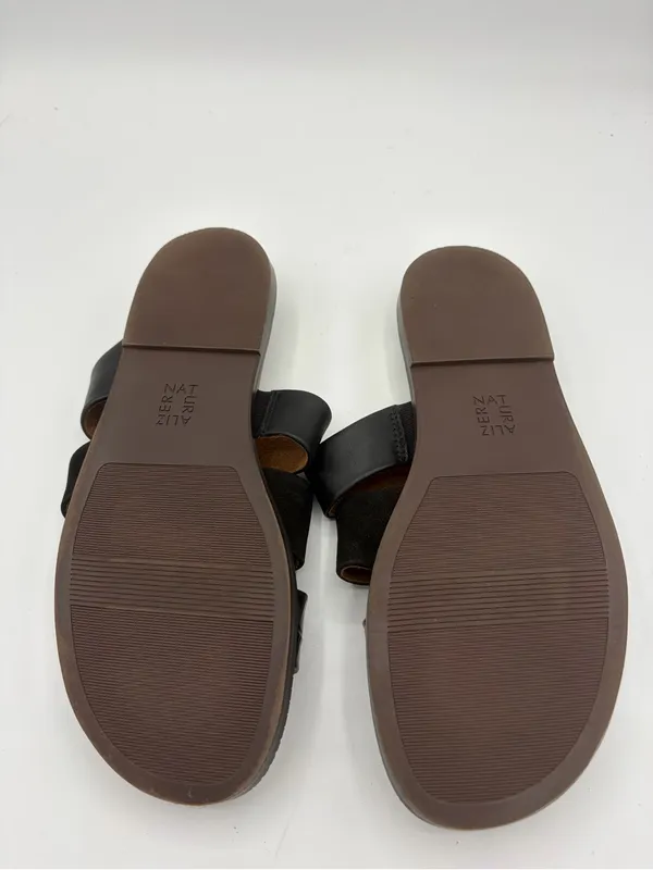 Naturalizer Kellie black leather flat slip on sandal women’s 7 casual classic - Image 5