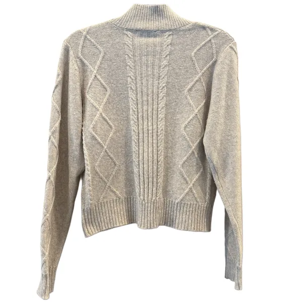 Lulus Size Small Cozy Nature Heather Beige Fringe Sweater - Image 5