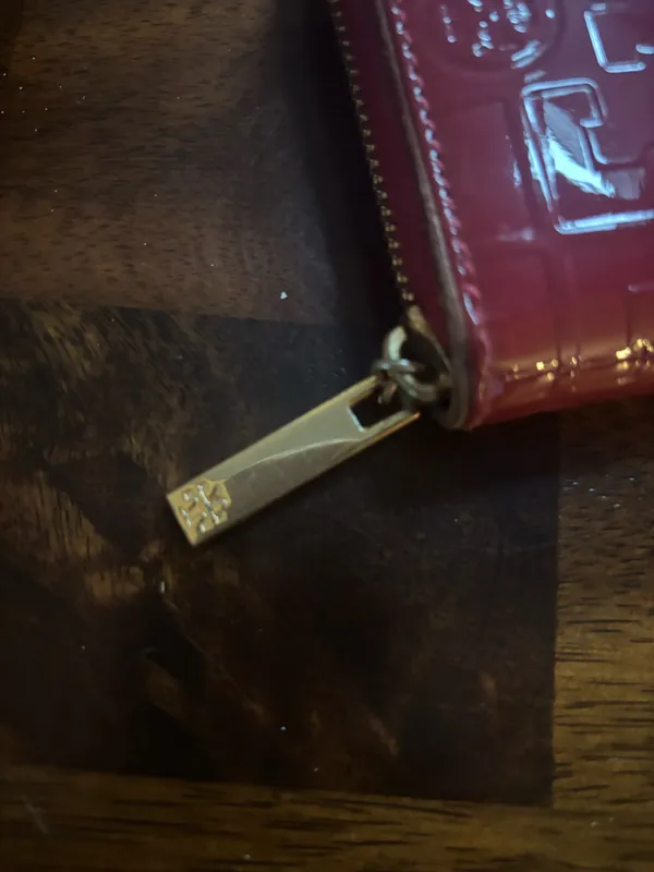 Tory Burch red patent leather large wallet  - Image 3