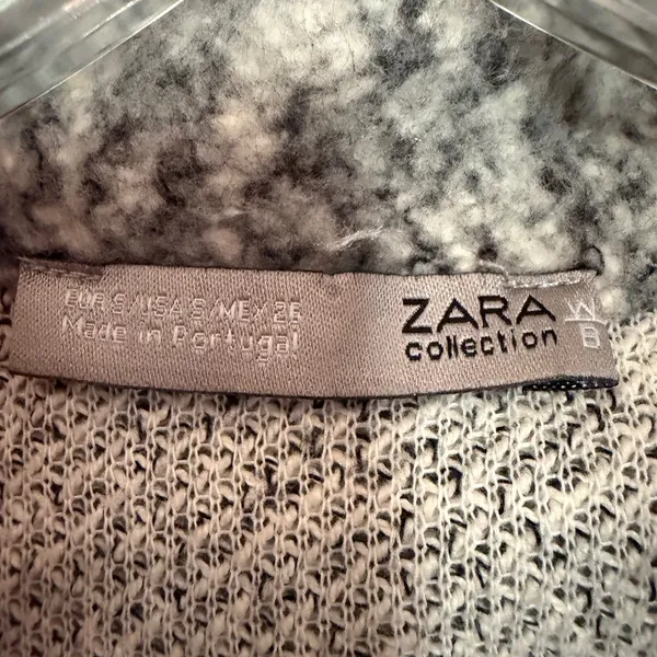 Zara Collection Cardigan Jacket Womens Small Gray Career Preppy Classic Y2K Cozy - Image 4