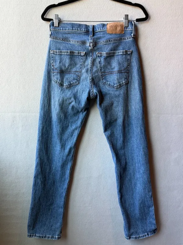 Hollister Straight Leg Jeans W28 L30 Medium Wash Denim Y2K Casual Basic - Image 3
