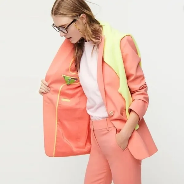 J. Crew Tollegno 1900 Italian Stretch Wool Long Parke Blazer #AJ897 Size 4 - Image 2