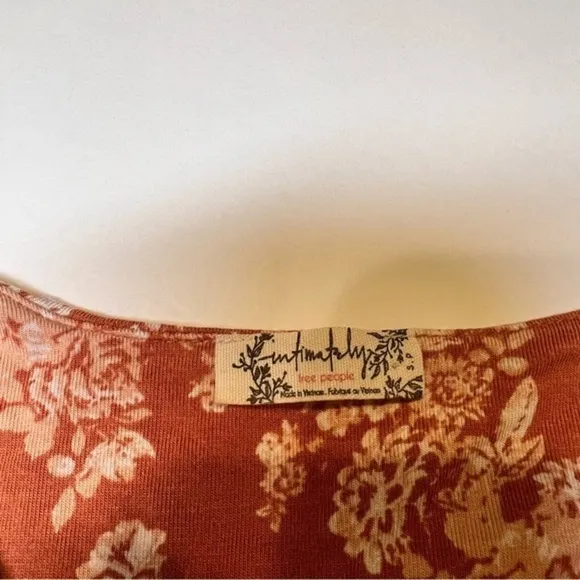 Intimately Free People Brown Floral Bodysuit Women Size‎ S - Image 8
