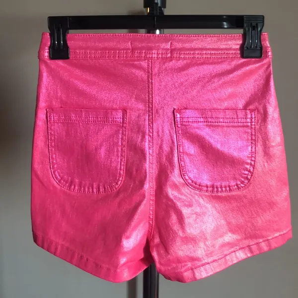Jc jq nwt bubblegum Barbie metallic pink size medium disco shorts - Image 2