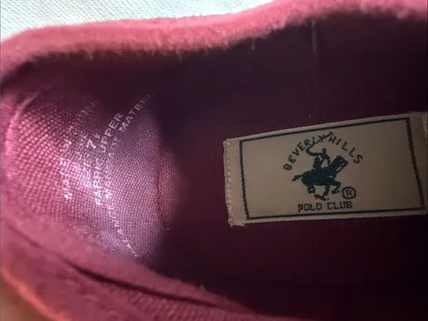 Women's Burgundy Corduroy Low-Top Sneakers with Cream Laces - Image 5