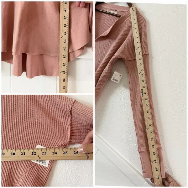 Free People We The Free Ottoman Slouchy Tunic Thermal Top Dusty Pink XS NWT - Image 7