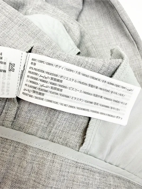 Abercrombie & Fitch Curve Love A&F Sloane Tailored Wide Leg Pant Grey Heather - Image 12