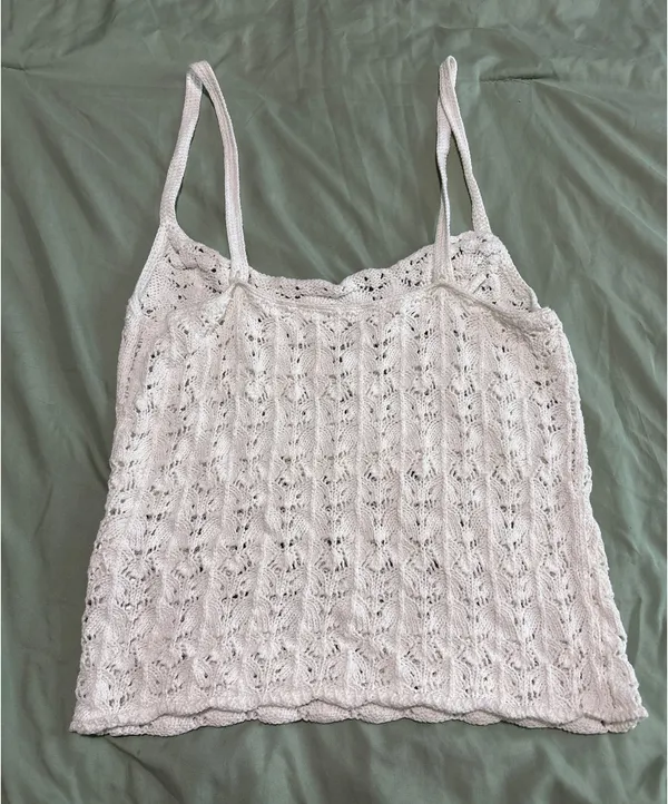 Aritzia Wilfred Gemma White Crochet Tank - Image 7