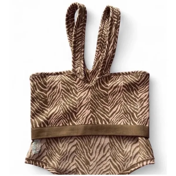 FP Movement Free People Flutter Kick Zebra Active Cropped Tank Sports Bra M/L - Image 8