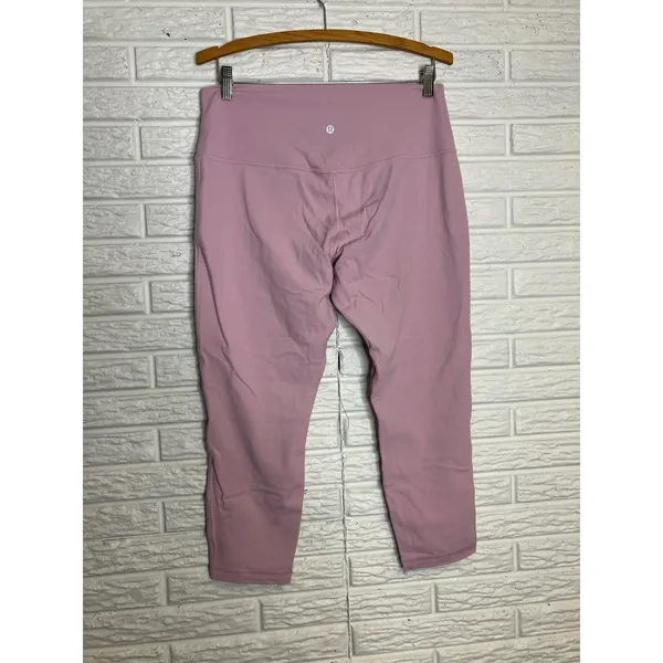 Lululemon double layer align cropped leggings pink purple women's size 14‎ - Image 4