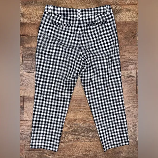 J. Crew Women’s Fully-Lined Gingham Cropped Pants in Size 10 - Image 11