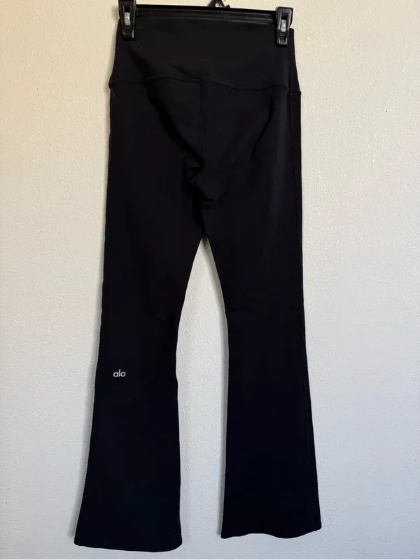 Alo Yoga Black High Waist Bootcut Full Length Leggings Small - Image 2