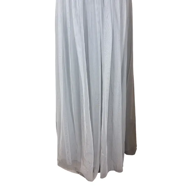 Birdy Grey Christina Convertible Bridesmaid Dress Silver Tulle Maxi Size‎ Large - Image 5