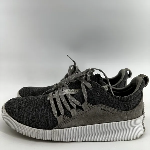 Sorel Out N About Plus Lace Sneakers Suede Lace Up Low Top Athletic Dove Gray 10 - Image 4