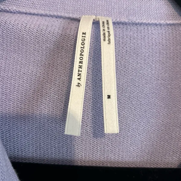 Anthropologie Women’s Lavender Crisscross Sweater Top Sz Medium - Image 5