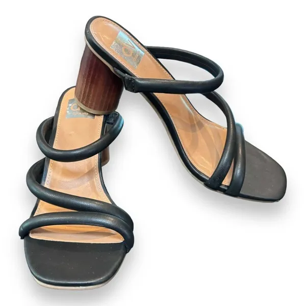 DV Dolce Vita Myla Women's Sz 8.5 Round Block Heel‎ Sandal Black - Image 6