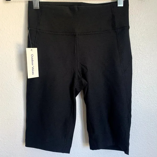 NWT Outdoor Voices Warmup 10" Bike Shorts‎ in Black - Image 2