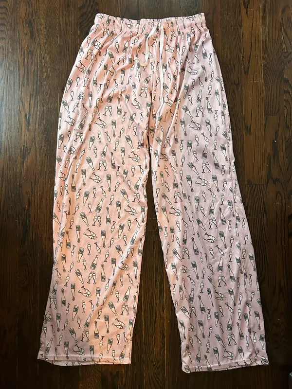 Hello Mello Pink Pajama Pants with Bottle Print, size S/M - Image 4