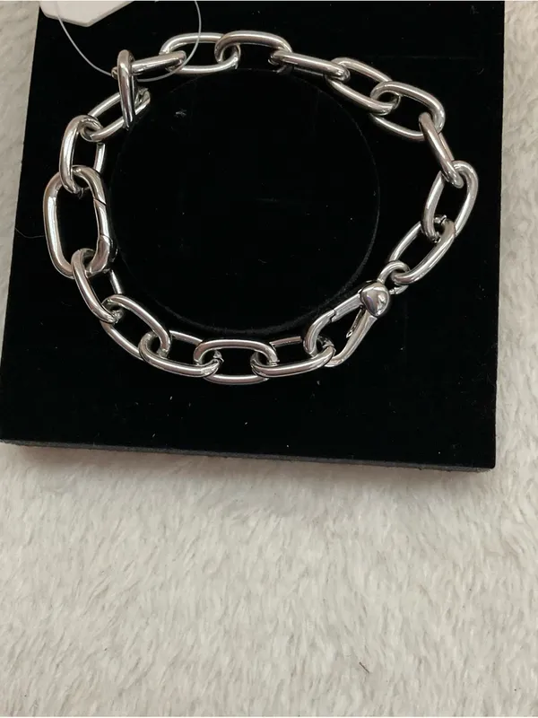 Pomina Silver Link Bracelet — Polished Chain Design - Image 2