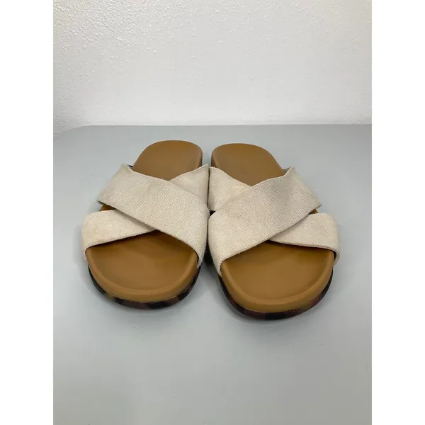 Rothys The Weekend‎ Slide Sandals Oatmeal Tan Tortoise Shell Sole Womens 11 - Image 2