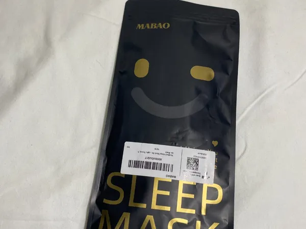 MABAO Sleep Mask Adjustable Black Light Blocking Eye Mask Soft Padded NEW - Image 3
