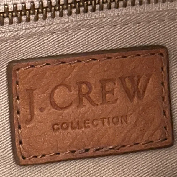 J.Crew Brown Leather Turnlock Double Handles Satchel Shoulder Bag - Image 12