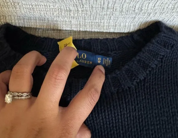 Ralph Lauren Rare navy polo jumper knit navy flag sweater - Image 3