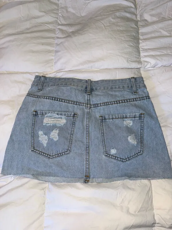 White Fox Boutique Denim Mini Skirt - Image 2