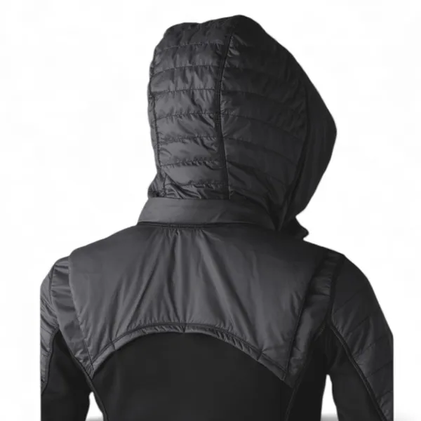 LULULEMON FIRST MILE Black Gorpcore Active Quilted Hooded Jacket Size 6 - Image 6