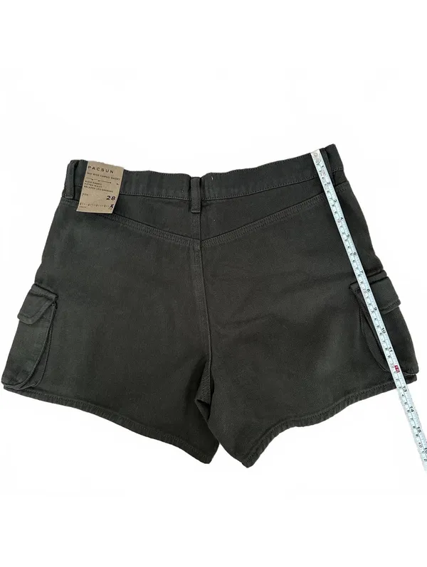 PacSun Mid Rise Cargo Shorts Forest Green NWT Size 28 - Image 5