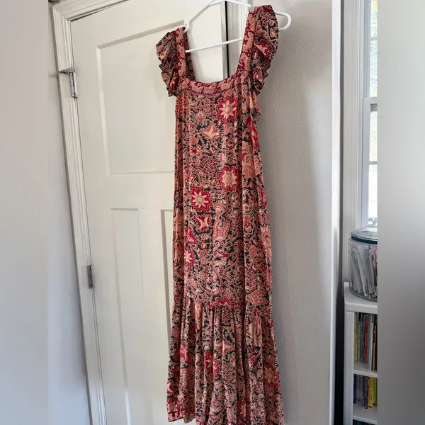 Love the Label Anthropologie Floral Ruffle Sleeve Dress XS - Image 2