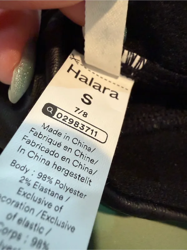 HALARA Black Faux Leather High-Rise Leggings S - Image 5