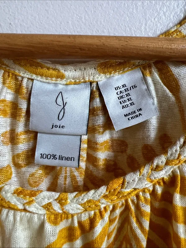 Joie Floral Print Braided-Strap linen Camisole tank vibrant whimsy cottagecore - Image 2