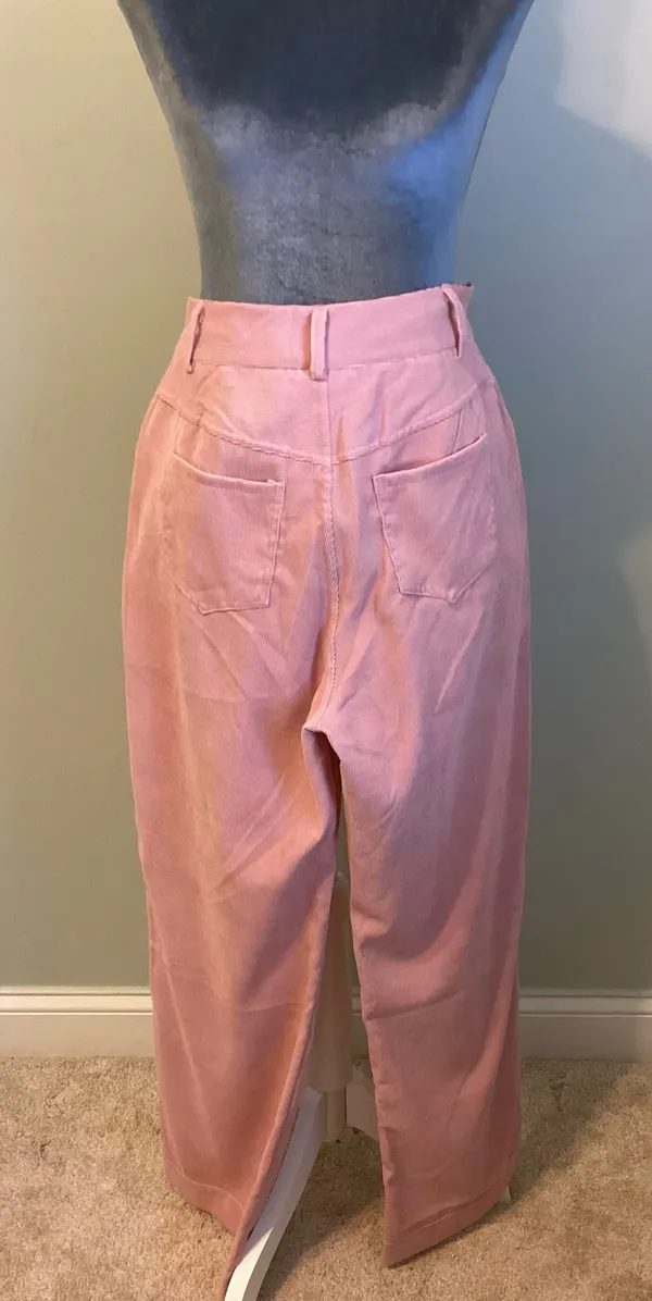 Pink wide leg corduroy pants - Image 2