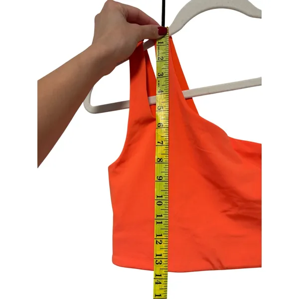 Fabletics Women’s Asymmetrical Orange Crop Top S - Image 4