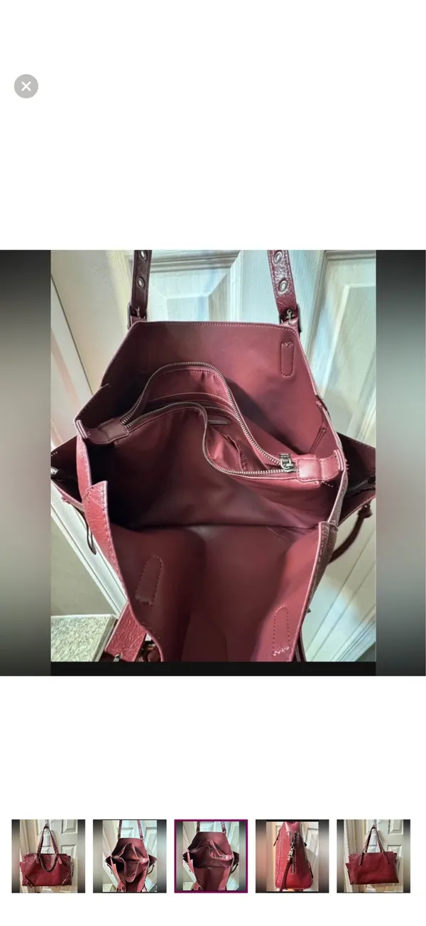 Steve madden elegandy burgundy tote bag  - Image 2