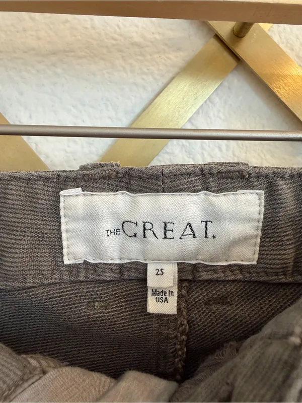 The Great Olive Green Corduroy Rambler Ankle Pants 25 Flawed - Image 4