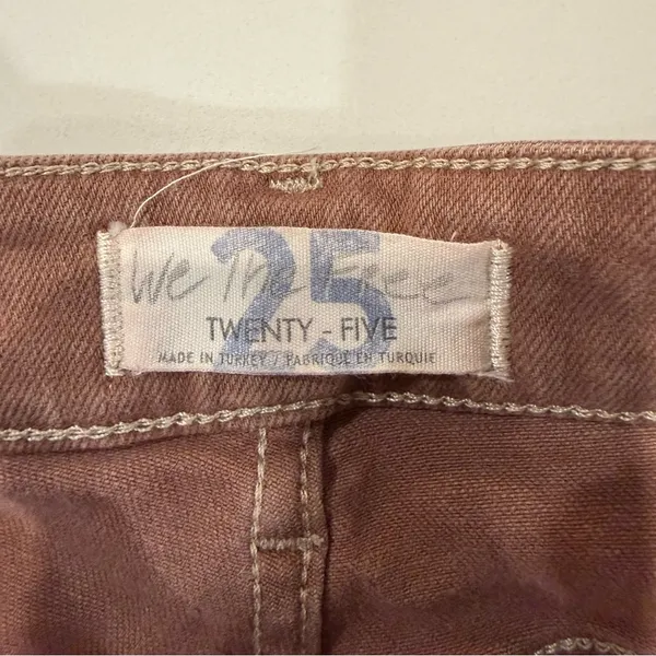 Free People We The Free High Rise Skinny Denim Jeans Womens 25 Rust Brown RawHem - Image 4