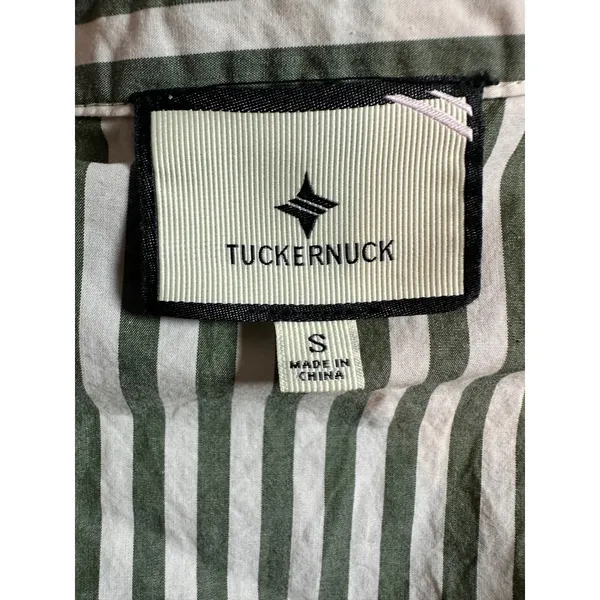 Tuckernuck Green White Stripe Jardin Stripe Cotton Poplin Mini Calli Resort SZS - Image 5