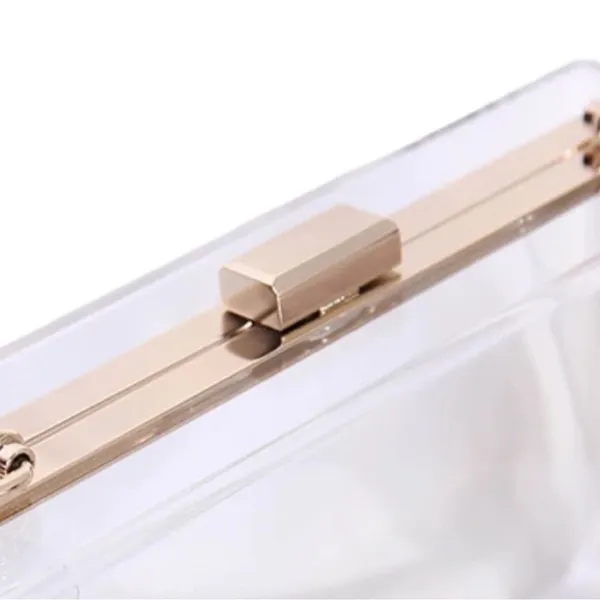 Clear and gold acrylic purse! Super cool! Gold - Image 5