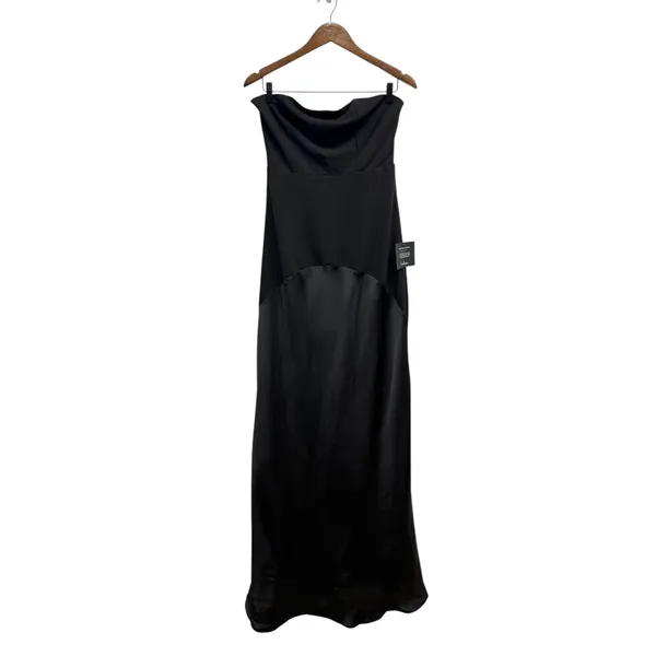 Lulus Compelling Style Black Strapless A-Line Maxi Dress size L NWT - Image 3
