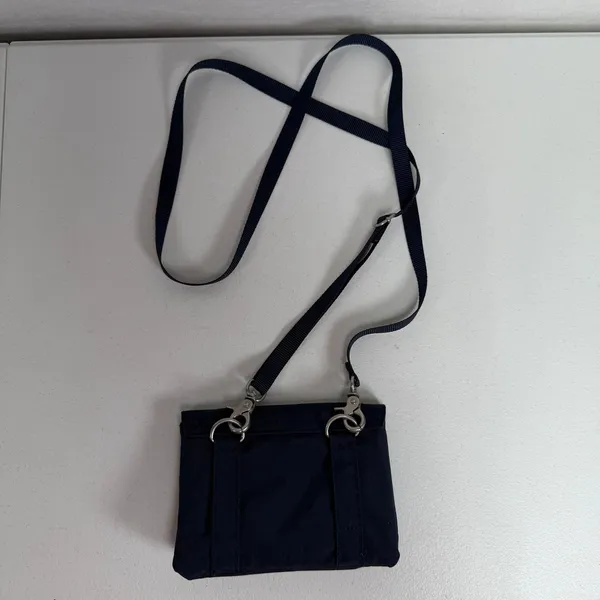 Baggallini Pacific Petite Crossbody Bag Navy Nylon Travel Belt Bag Adjustable - Image 5