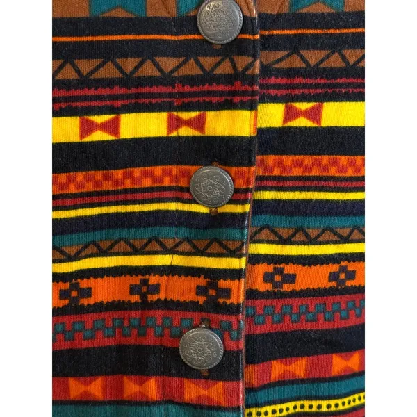 Vintage 90s Westbound Women’s S Southwestern Button Vest 100% Cotton Western - Image 2