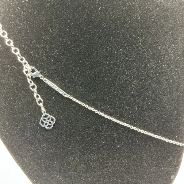 Kendra Scott Pink Heart Necklace NWT Silver Tone Adjustable Chain - Image 4
